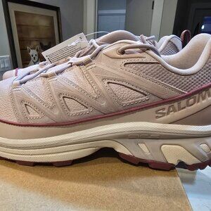 Salomon XT-6 Expanse LTR Leather Sneakers L47574400 Cloud Gray Lilac Mens 10.5